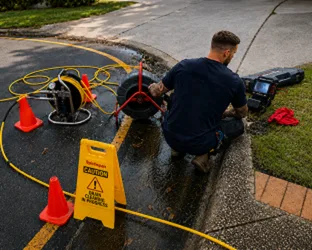 On-site drain inspection at a Wareemba property